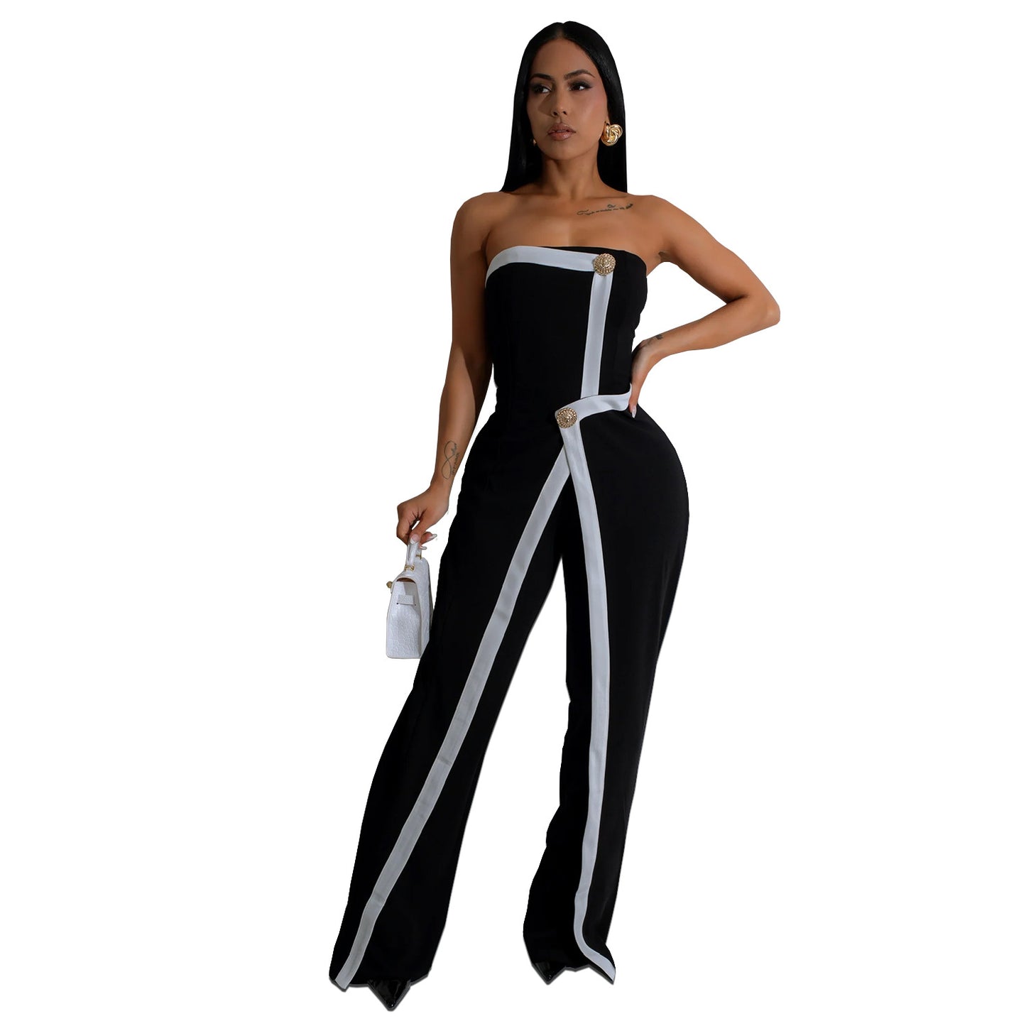 Women's Fashion Wear Sexy Tube Arm Covering Jumpsuits
