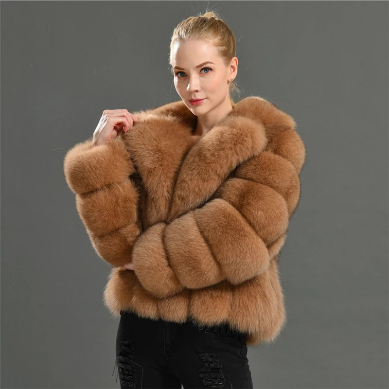 Women's Fur Imitation Fox Faux Collar Coats