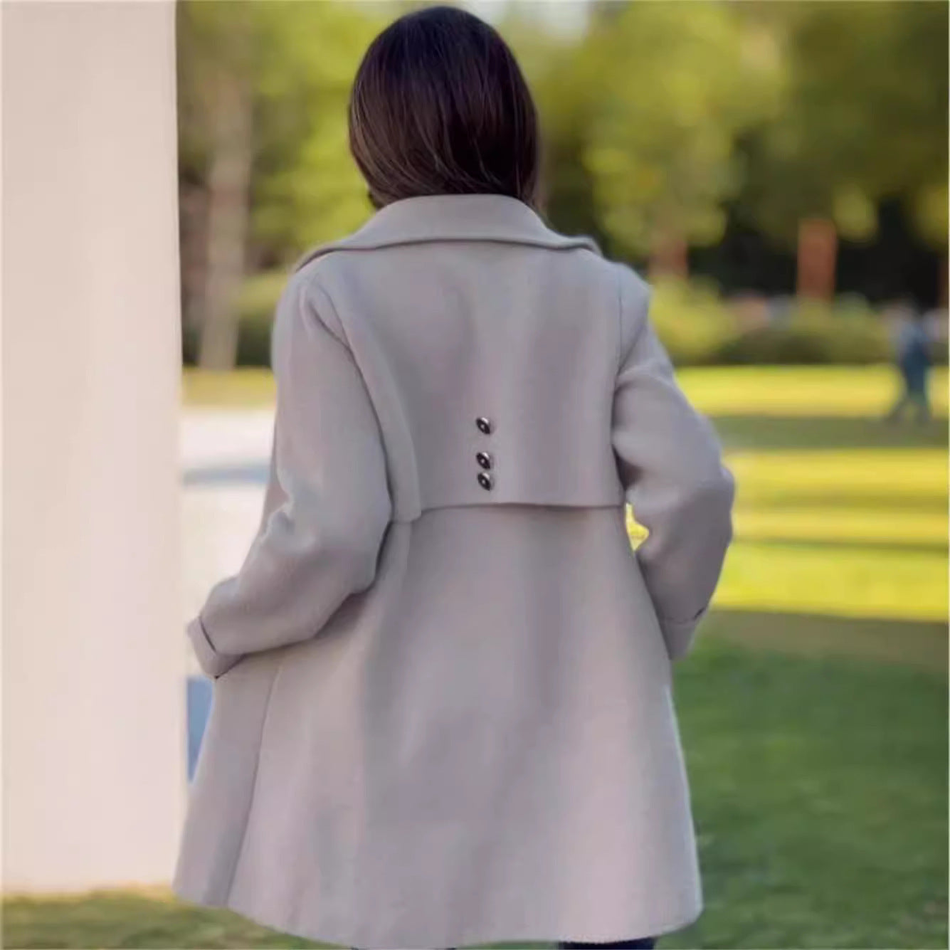 Beautiful Slouchy Woolen Polar Fleece Single-breasted Coats