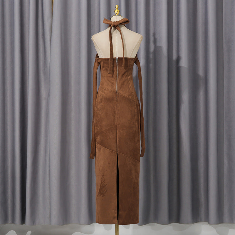 Women's Fashion Style Elegant Halter Sleeveless Backless Fishtail Dresses