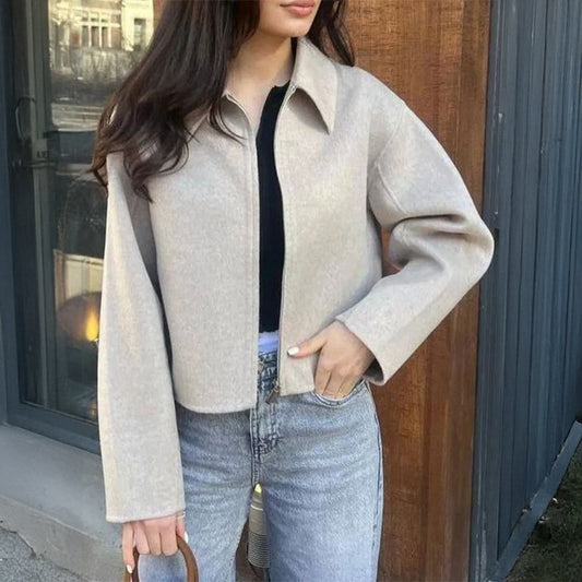 Women's Trendy Casual Solid Color Long-sleeved Jackets