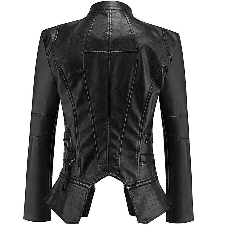 Beautiful Good Quality Leather Zipper Stitching Jackets