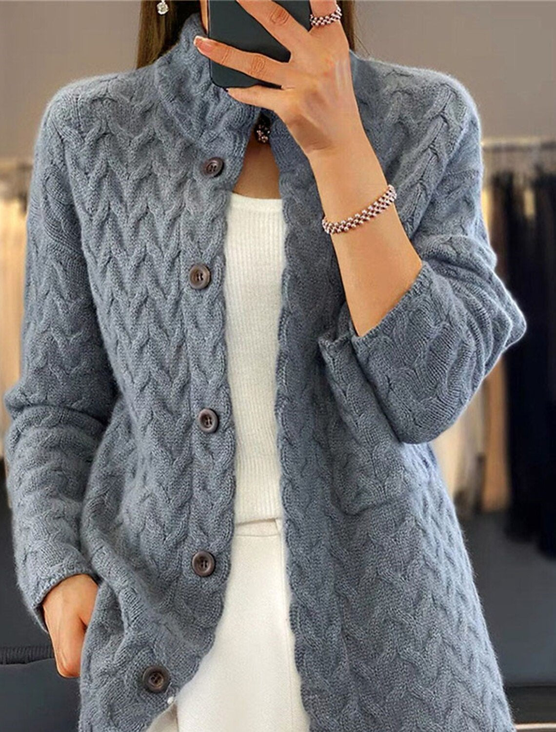 Women's Pure Bottoming Twist Knit Korean Style Sweaters