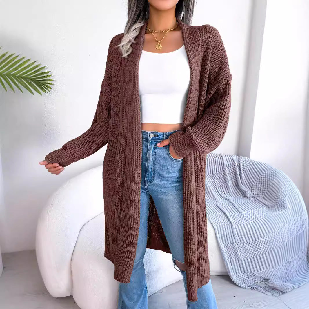 Attractive Women's Clearance Casual Lapel Long Sweater