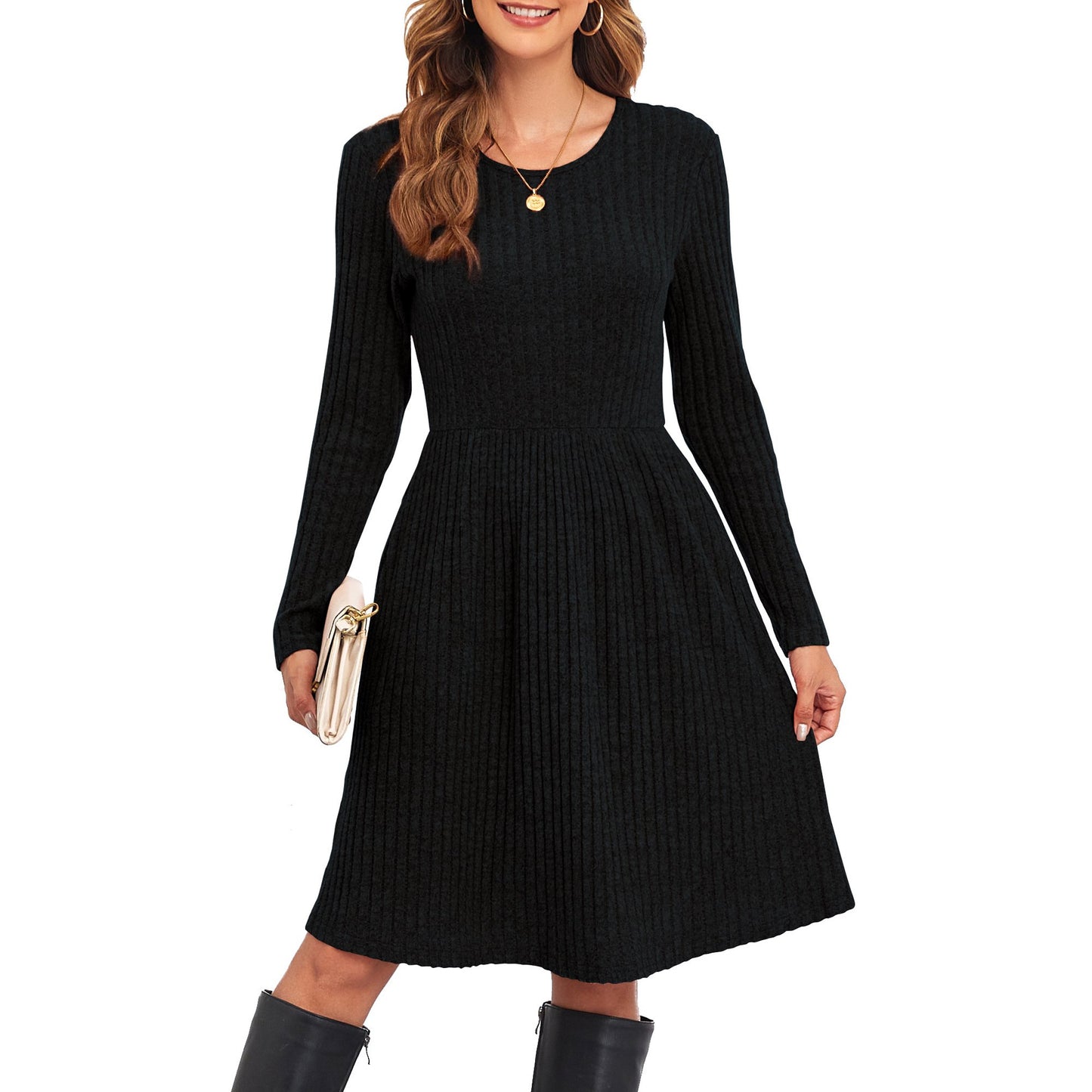 Cool Women's Striped Round Neck Knitted Sweaters