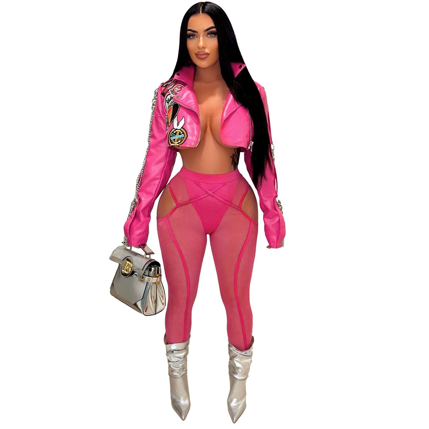 Unique Hipster Locomotive Hot Embroidered Leather Jackets