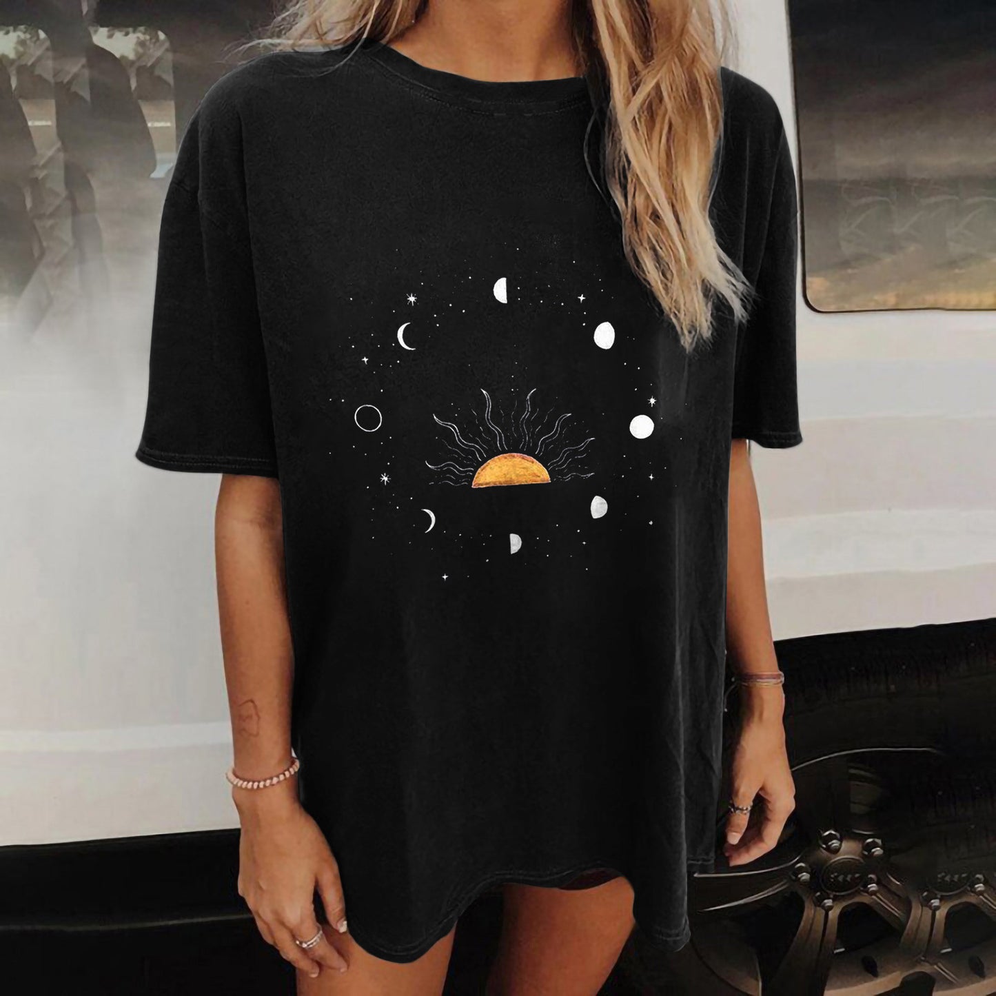 Women's T-shirt Summer European Vintage Printed Skull Blouses