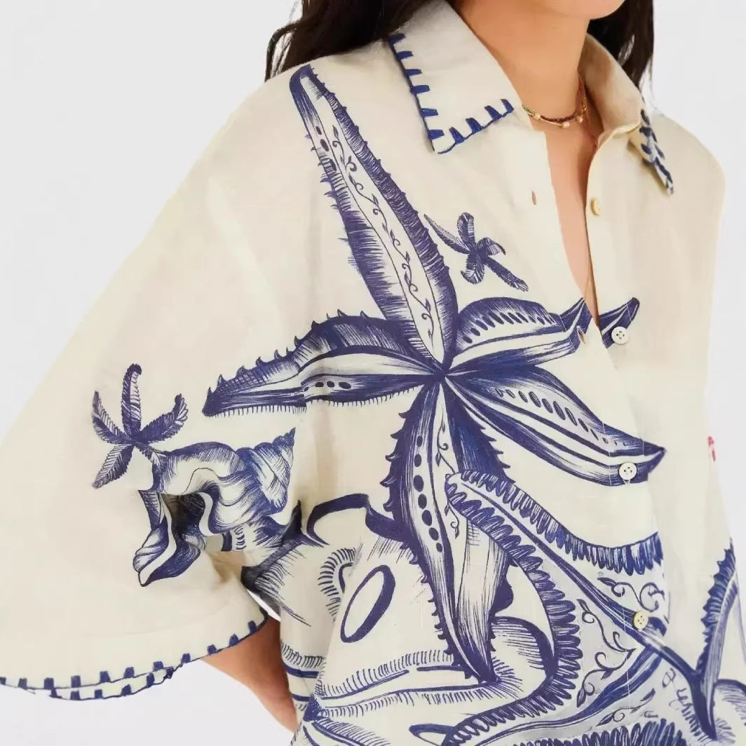 Cool Versatile Charming Linen Leisure Shirt Fashion Casual Suit