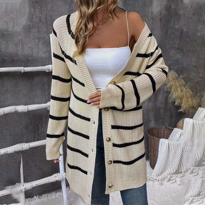 Women's Cool Creative Striped Loose Casual Knitwear