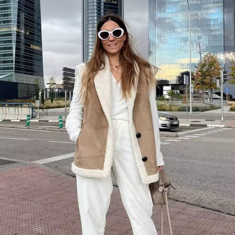 Women's Creative Beautiful Fashion Suede Versatile Vests