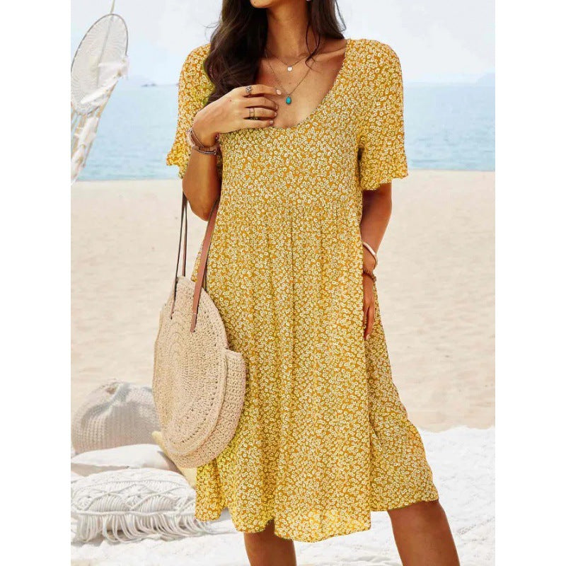 Women's Pullover Print Long Mid-length Urban Casual Retro Dresses