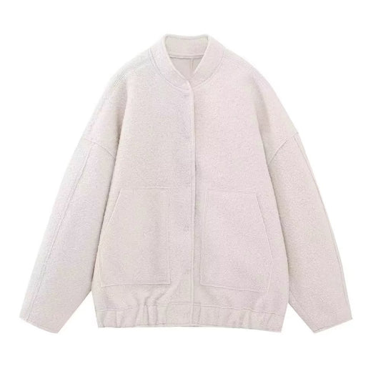 Women's Pretty Urban Casual Pilot Woolen Jackets