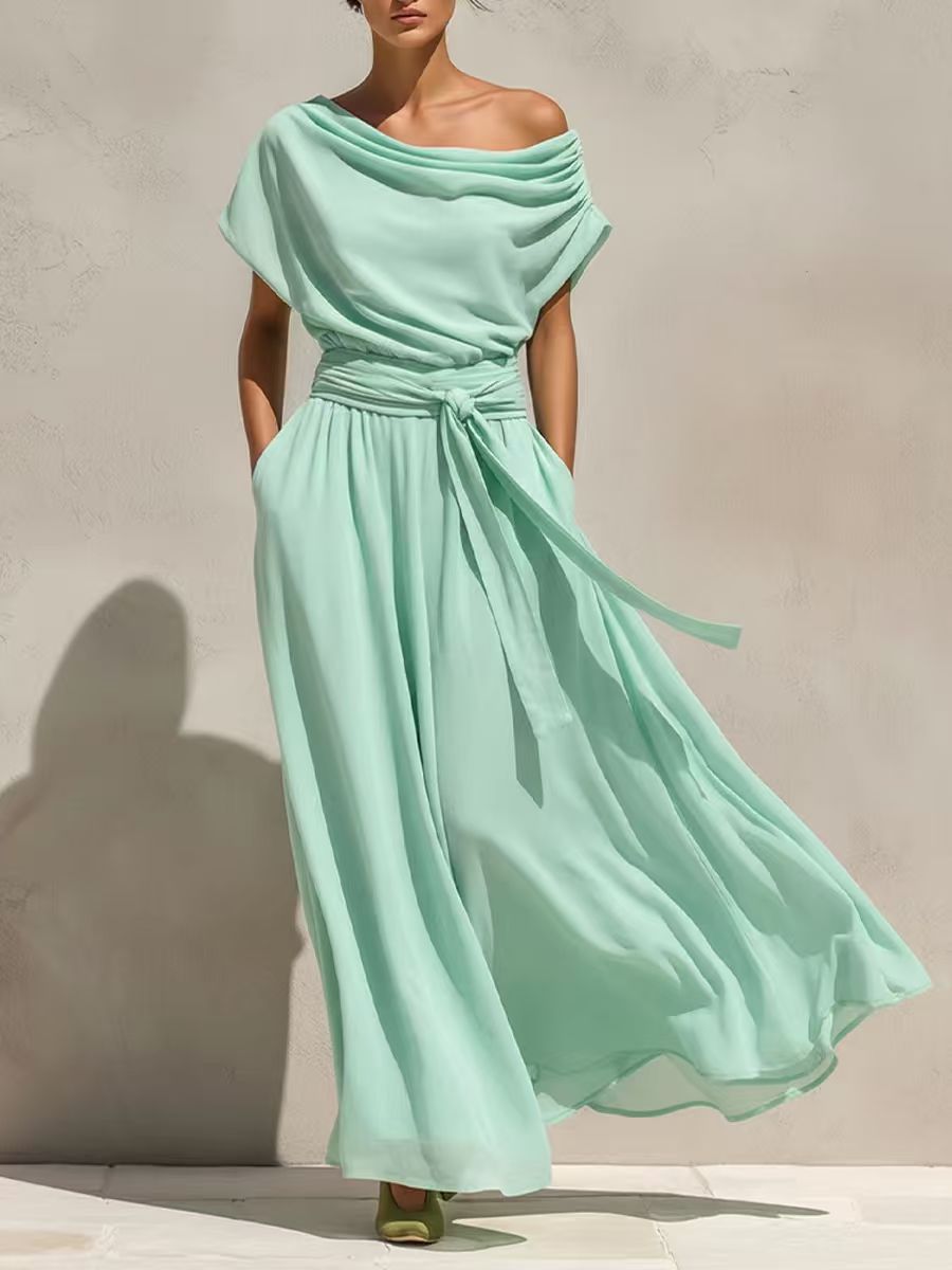 Women's Solid Color Waist Tight Slimming Boat Clothing
