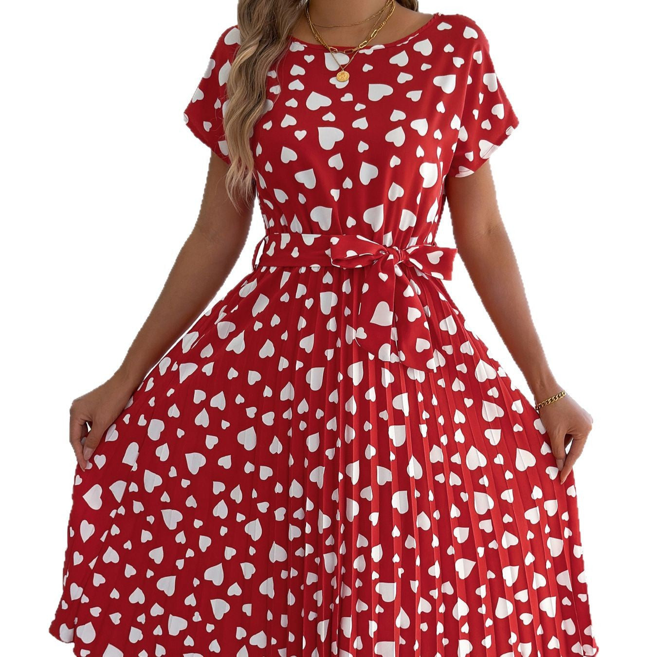 Women's Valentine's Day Gift Casual Contrast Color Love Sleeve Clothing