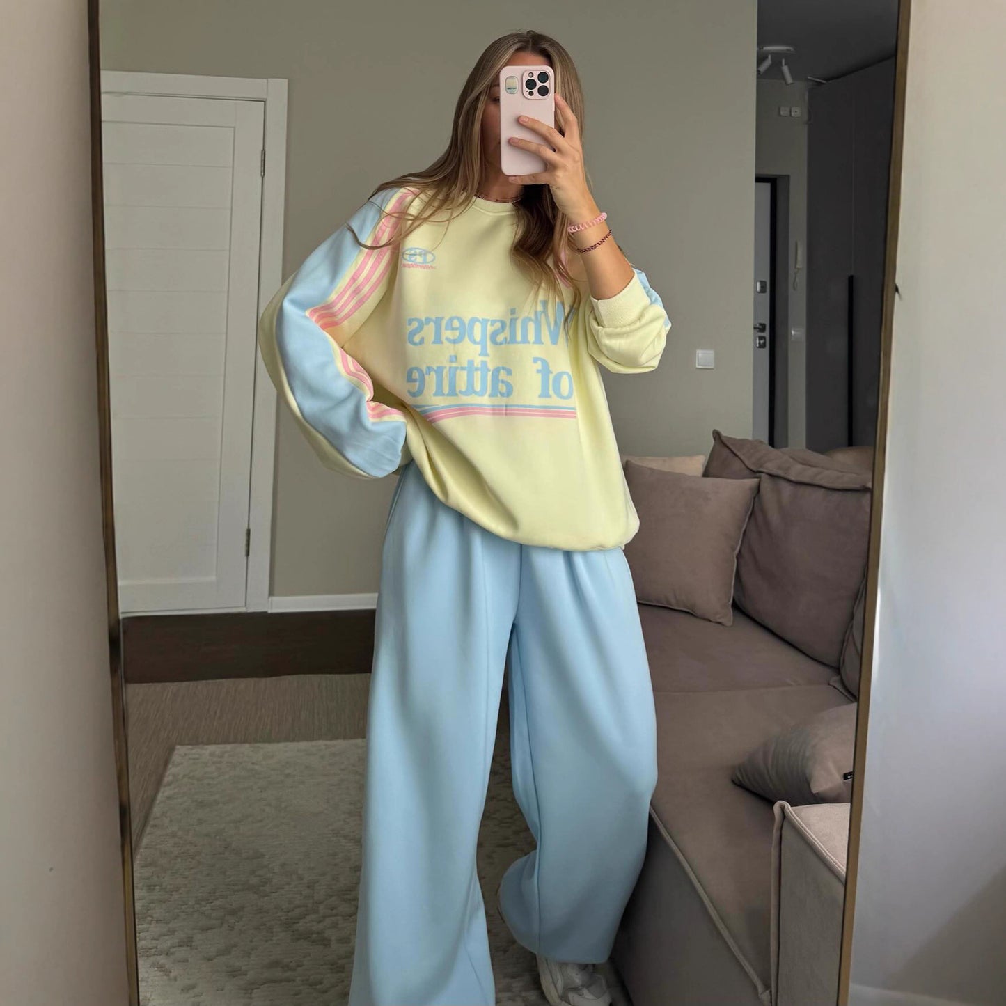Women's Style Colorful Stand Collar Loose Comfort Trend Fashion Home Suits