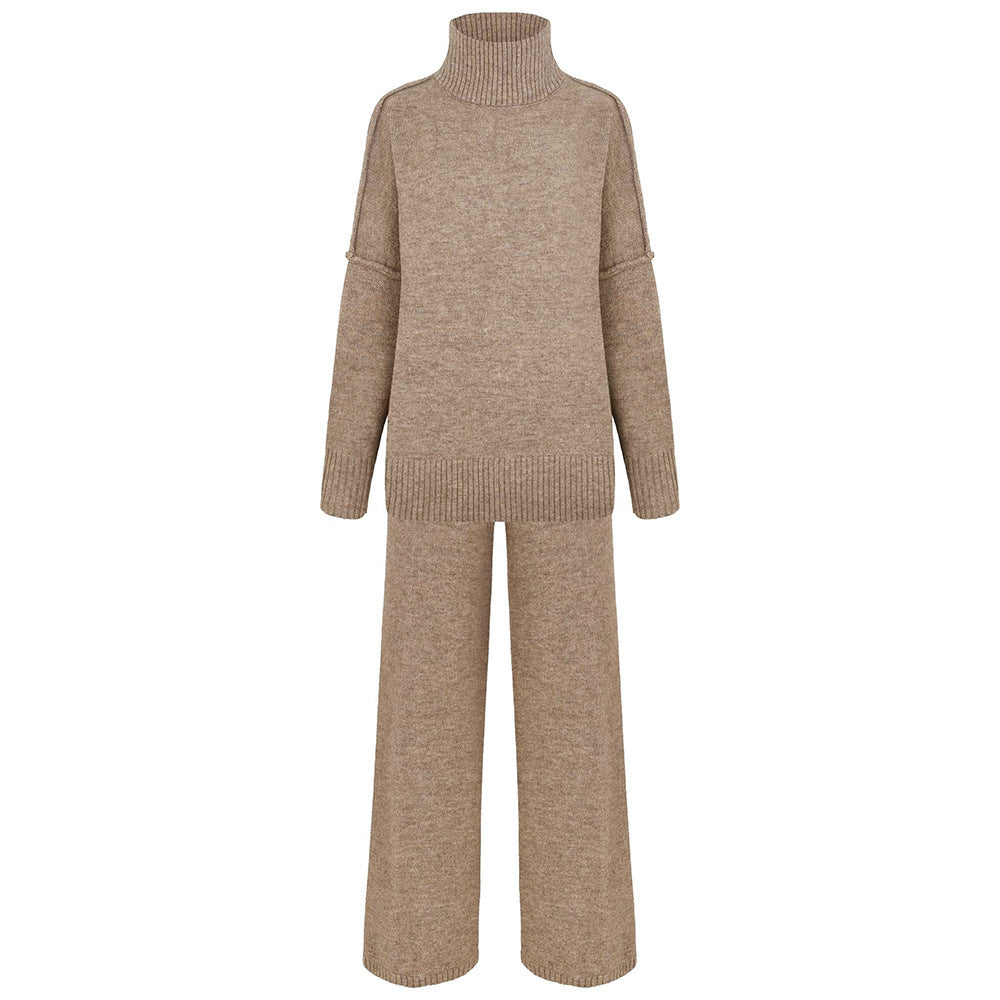 Women's Turtleneck Loose Casual Lazy Thickened Knitting Suits