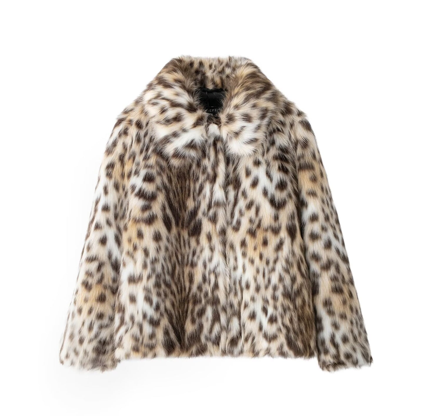 Women's Thick Lamb Wool Black Winter Furry Coats