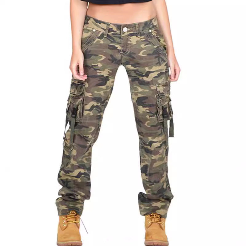 Women's Camouflage Loose Outdoor Casual Sports Overalls Pants