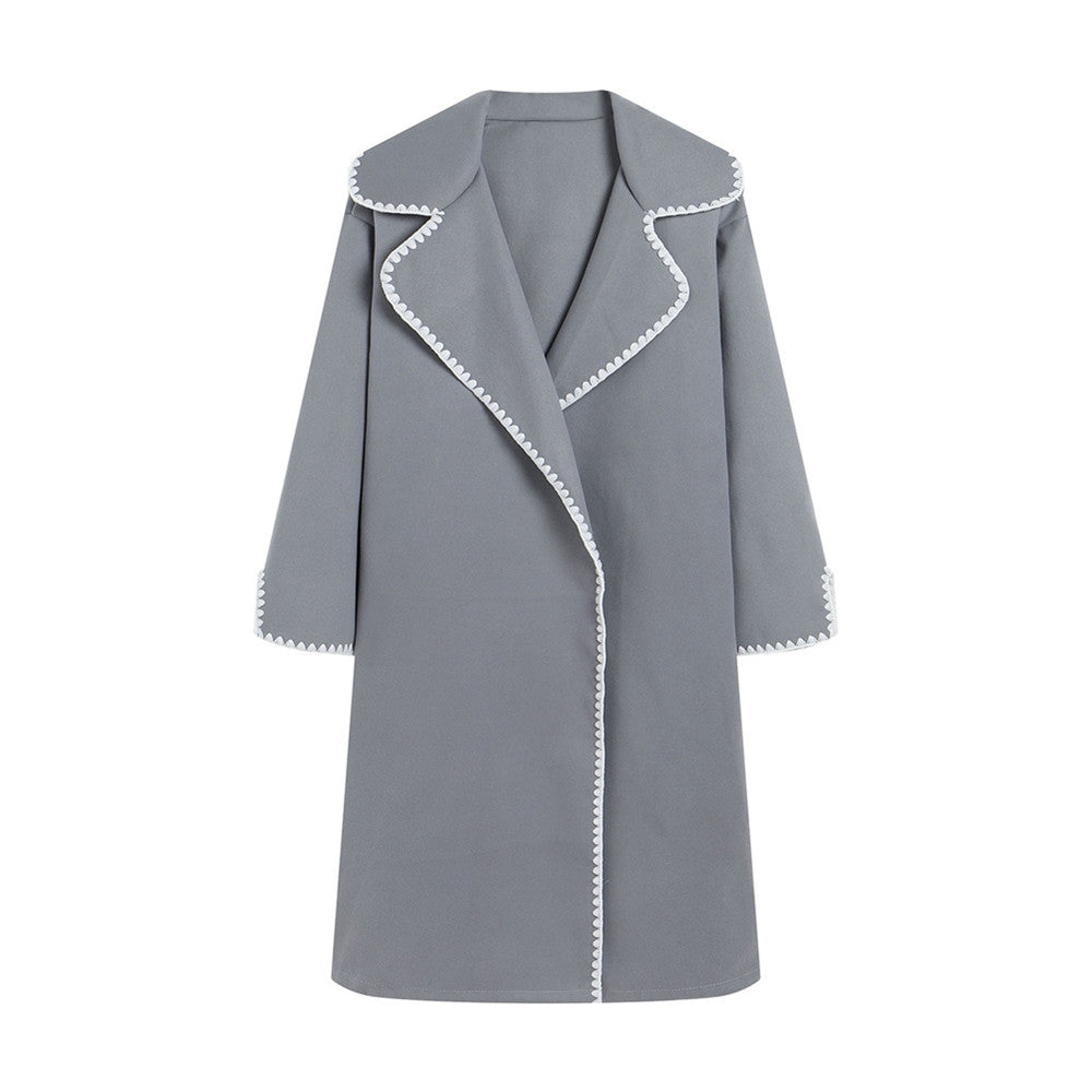 Women's European Double-sided Woolen Long Sleeves Woven Lapel Coats