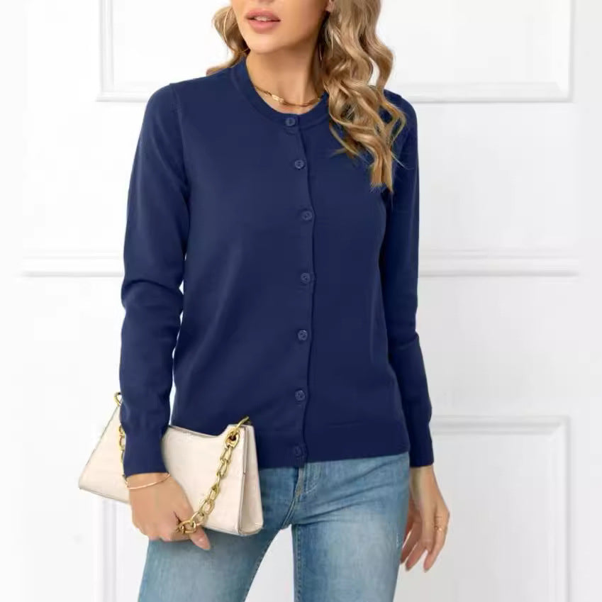 Fashion Beautiful Innovative Solid Color Knitted Women's Sweater
