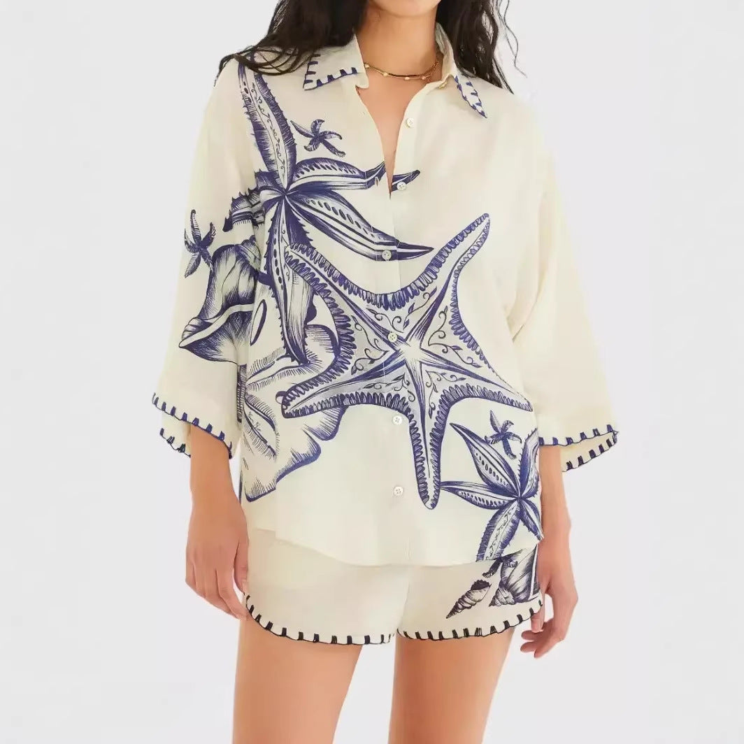 Cool Versatile Charming Linen Leisure Shirt Fashion Casual Suit