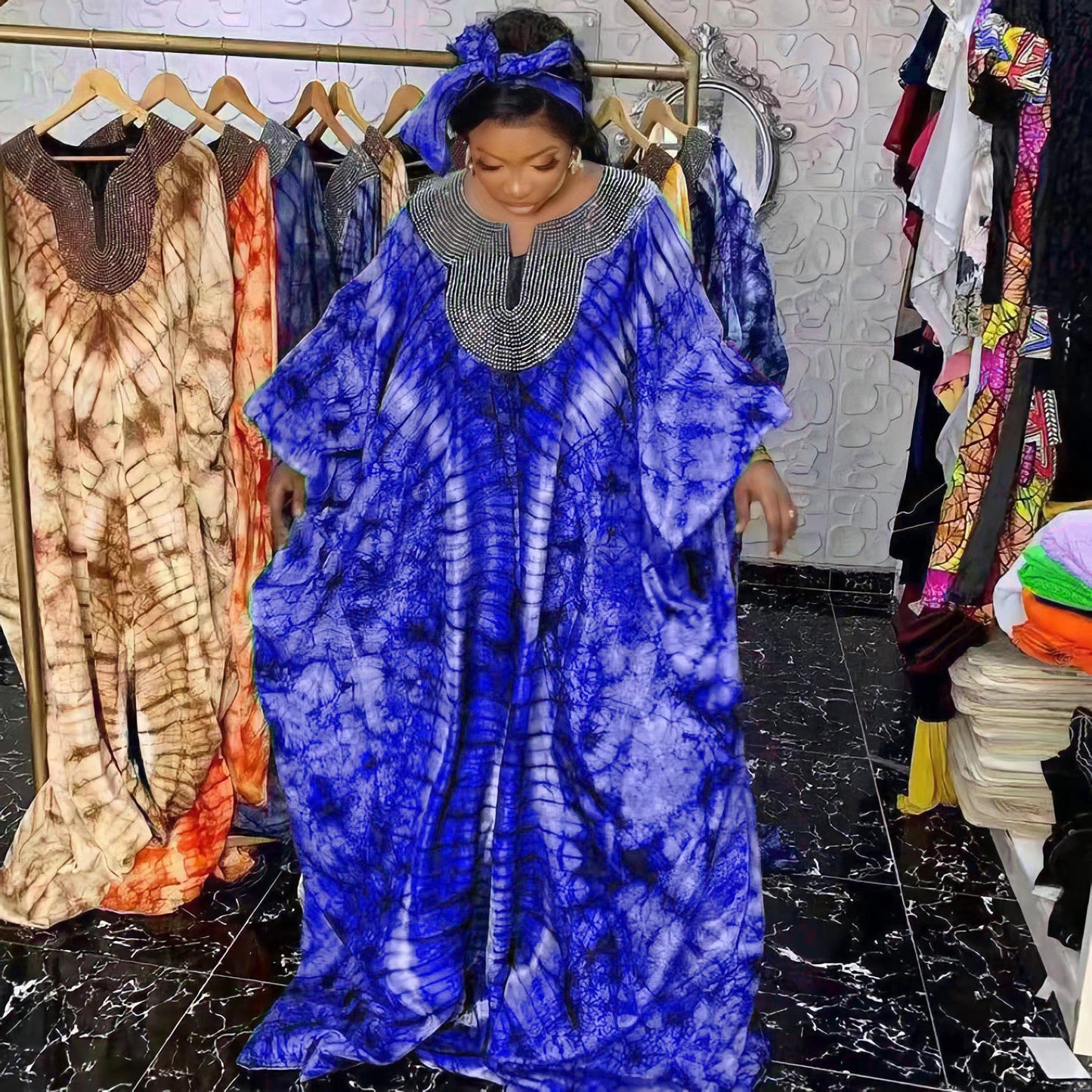 Printed Loose Robe African Ethnic Style Dresses