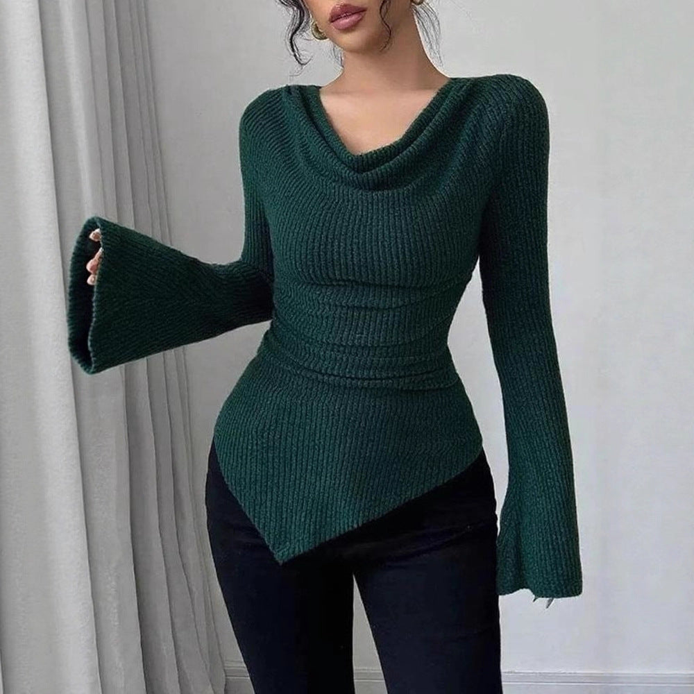 Women's Ribbing Bottoming Slim Knit Long-sleeved Commuter Women's Sweater