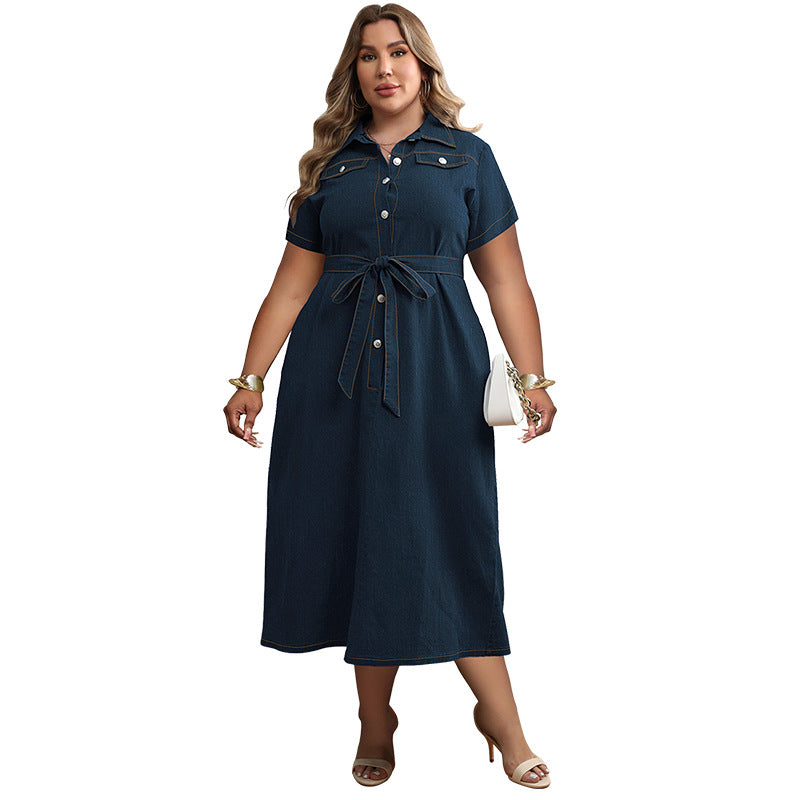 Women's Rollneck Shirt Front Upper Chest Dress Dresses