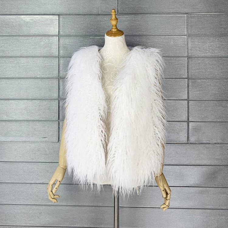 Women's Sheep Fur Environmental Protection Artificial Wool Coats