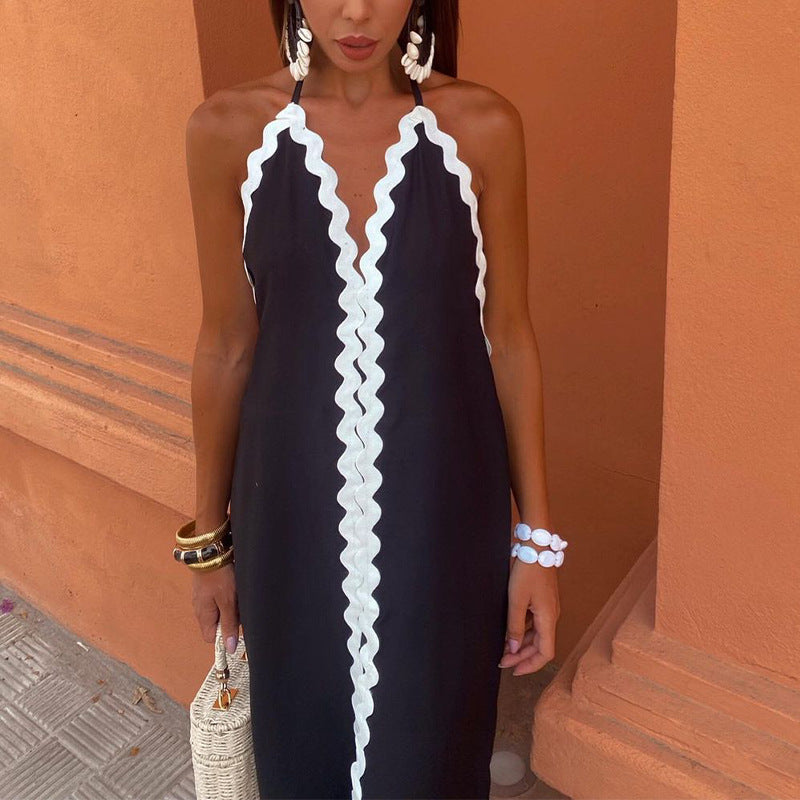 Women's Summer Halter Backless Sexy Dress Simple Dresses