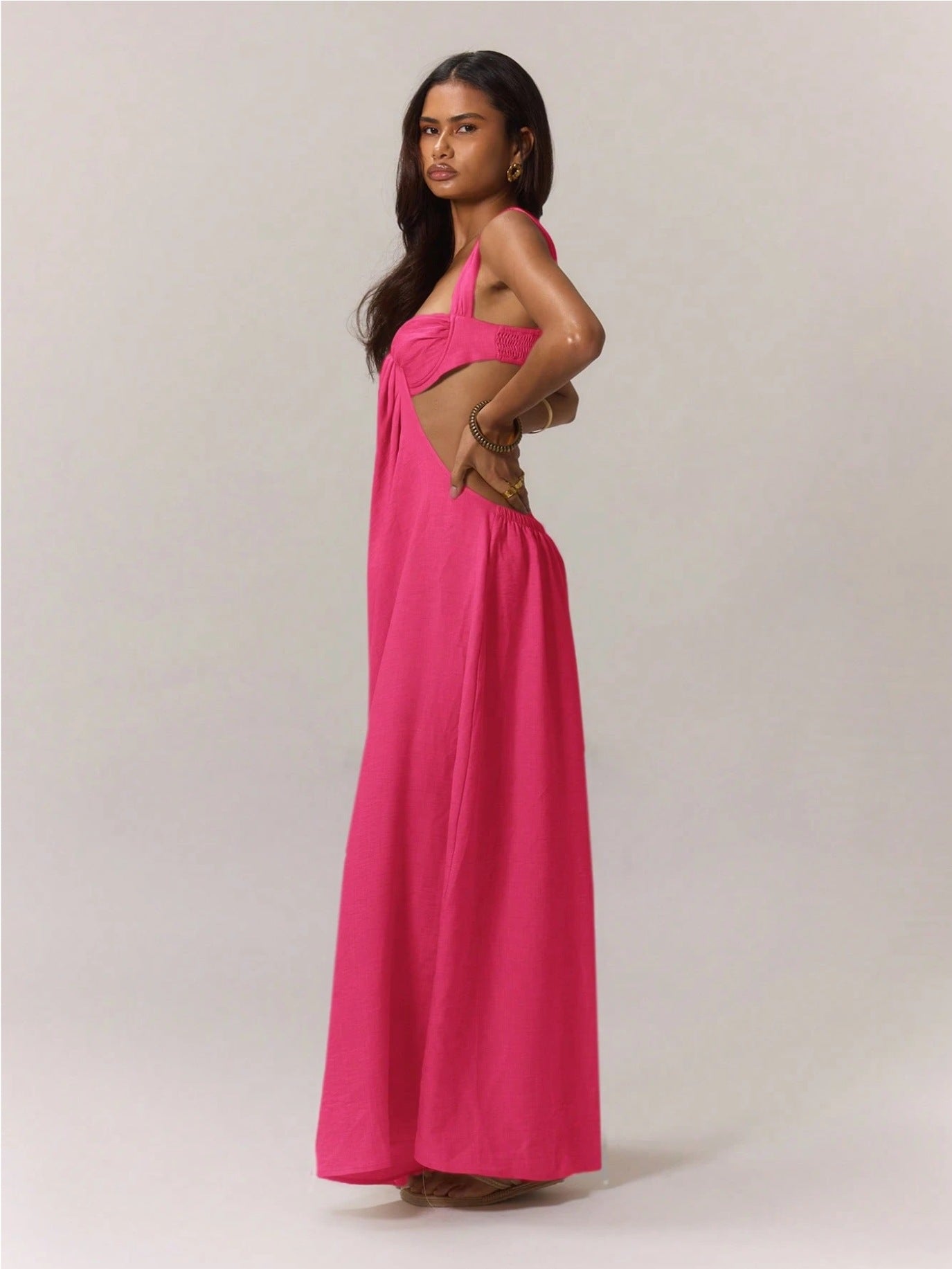 Slouchy Casual Style Tied Trendy Sling Jumpsuits