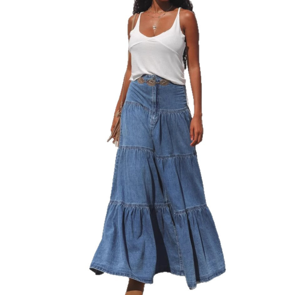 Women's Street Hot Low Waist Distressed Vacation Skirts