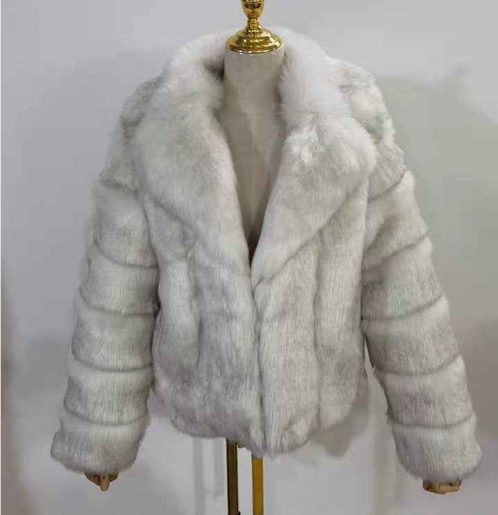 Women's Fur Imitation Fox Faux Collar Coats