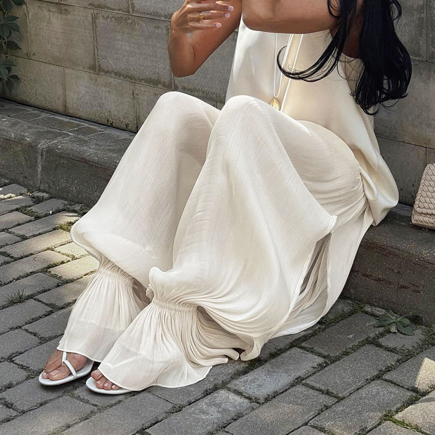 Women's Banded Design Graceful Fashionable Elegant Casual Pants