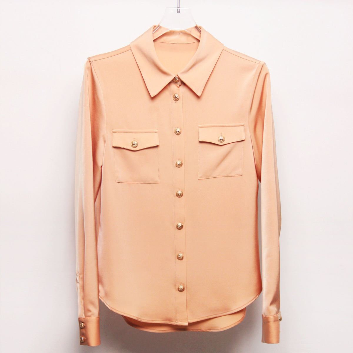 Elegant Satin Shirt Comfortable Versatile Casual Blouses