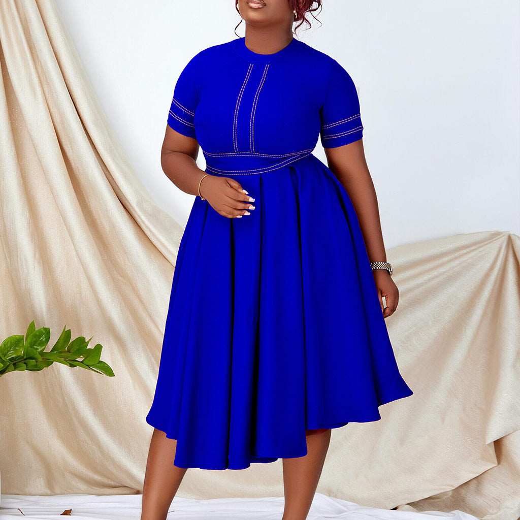 Women's African Large Summer Elegant A- Line Clothing