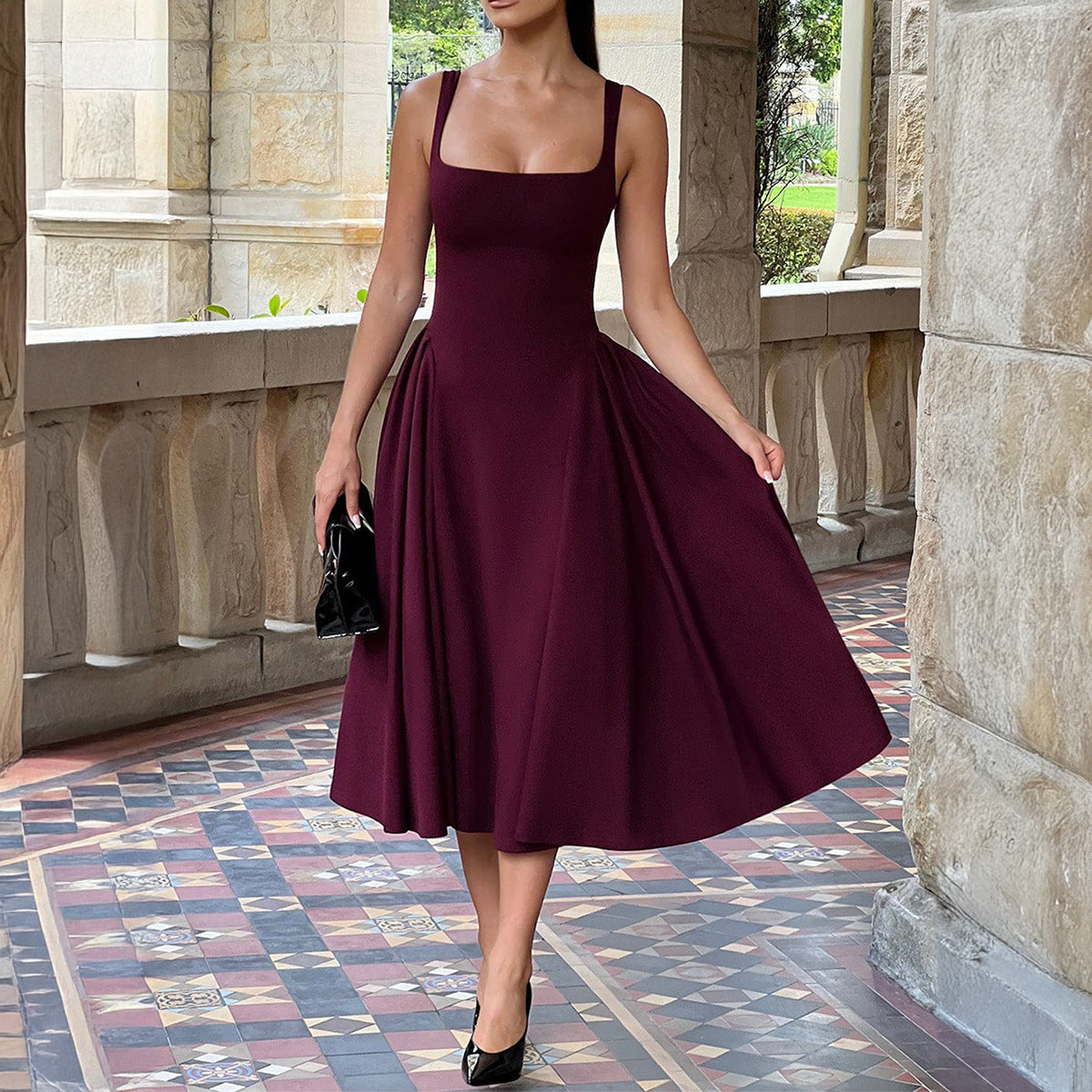 Women's French Style Temperament Elegant Strap Dress Dresses