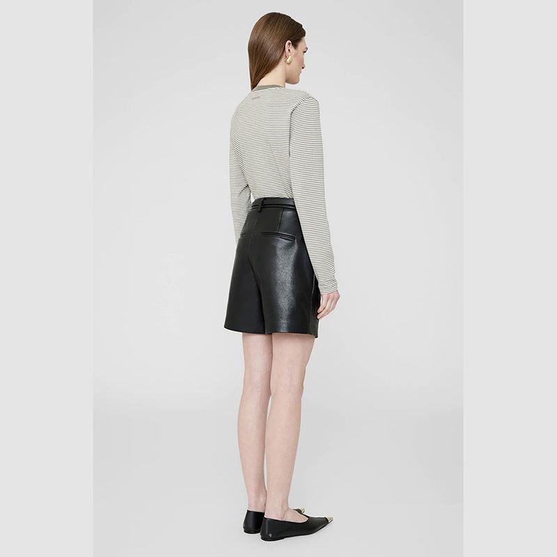 Women's North American Niche Light Green Striped Blouses