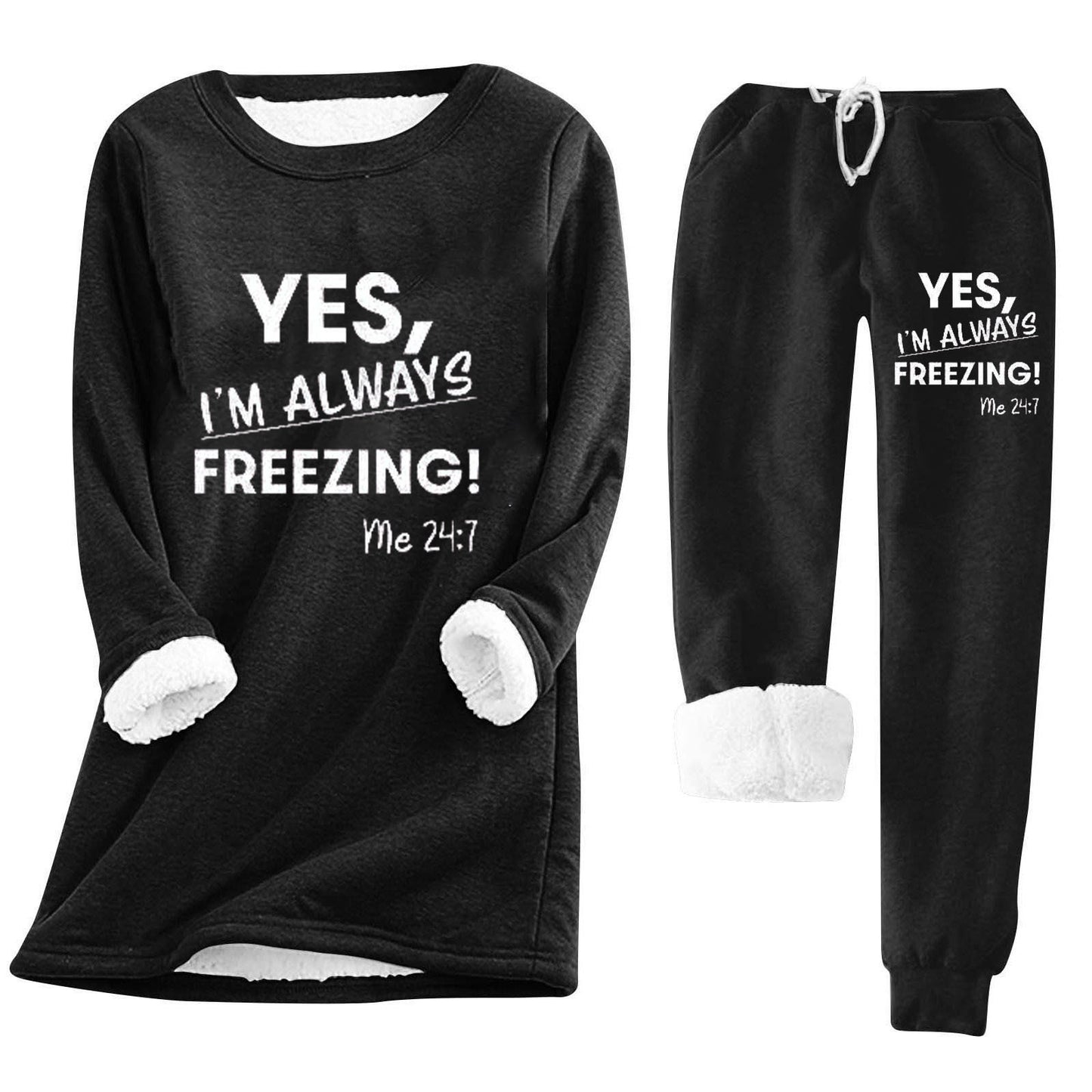 Women's Long-sleeved Pullover Casual Thickening Letter Printing Sweaters