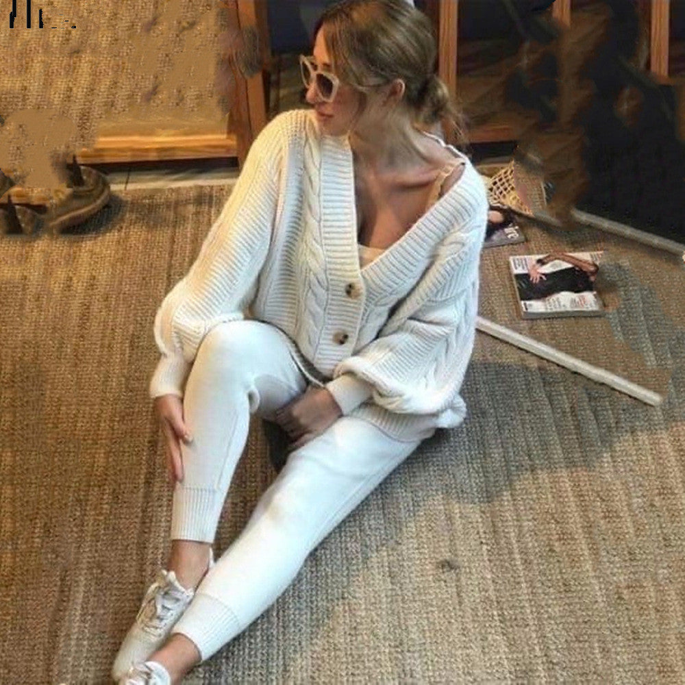 Women's Fashion Solid Color Slimming Long Sleeve Sweater