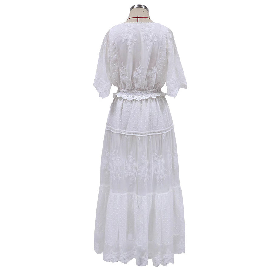 Women's Fashion Attractive Summer Sleeve Lace Dresses