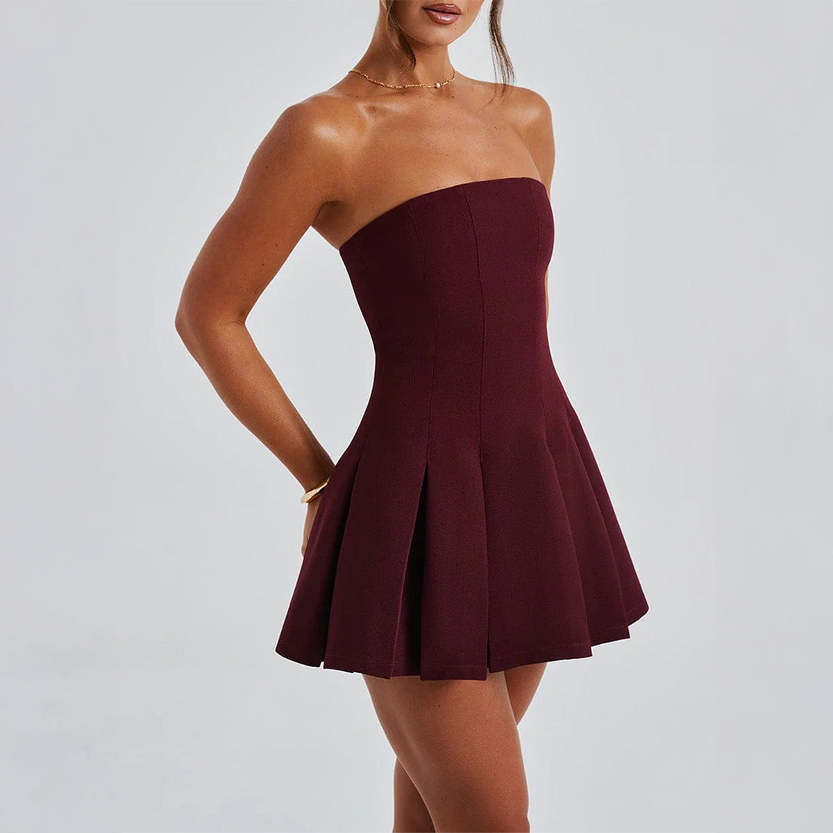 New Popular Women's Elegant Tube Pleated Skirts