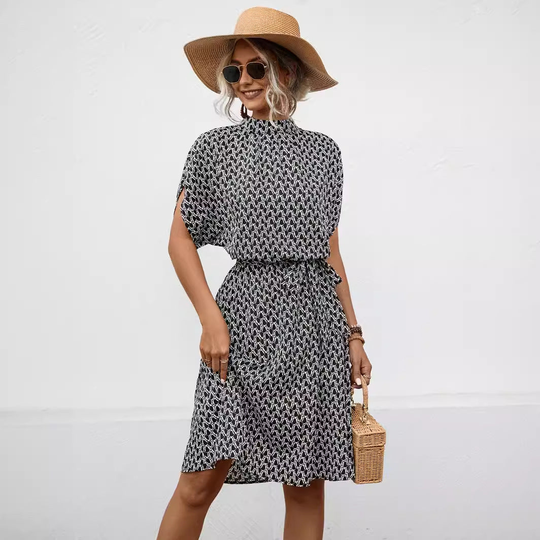 Elegant Classy Beautiful Women's Printed Sleeve Dress