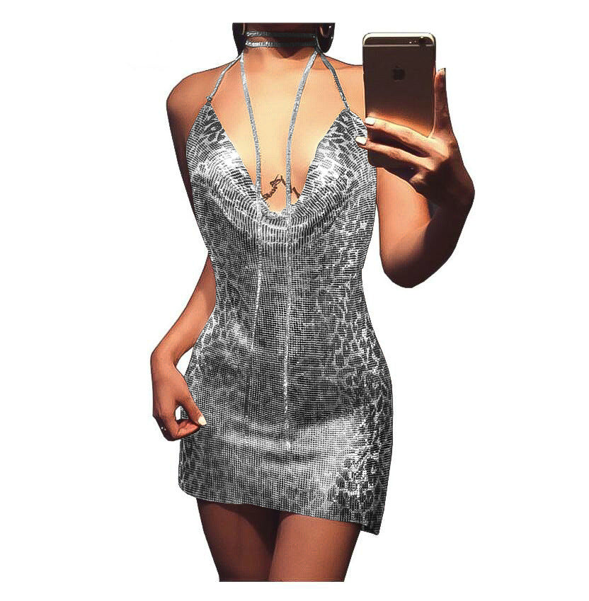 Women's Sequins Dress Sexy Sweet Spicy Style Dresses