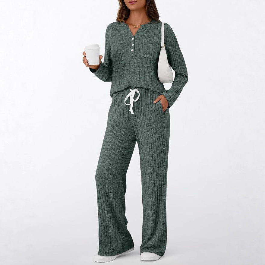 Pretty Women's Outerwear Casual Trousers Set Women's Sweater