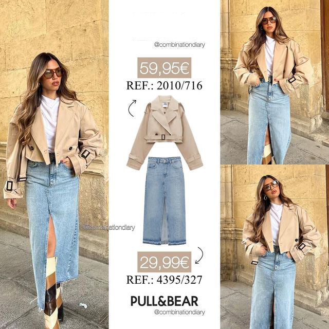 British Style Loose Cropped Long Sleeve Coats