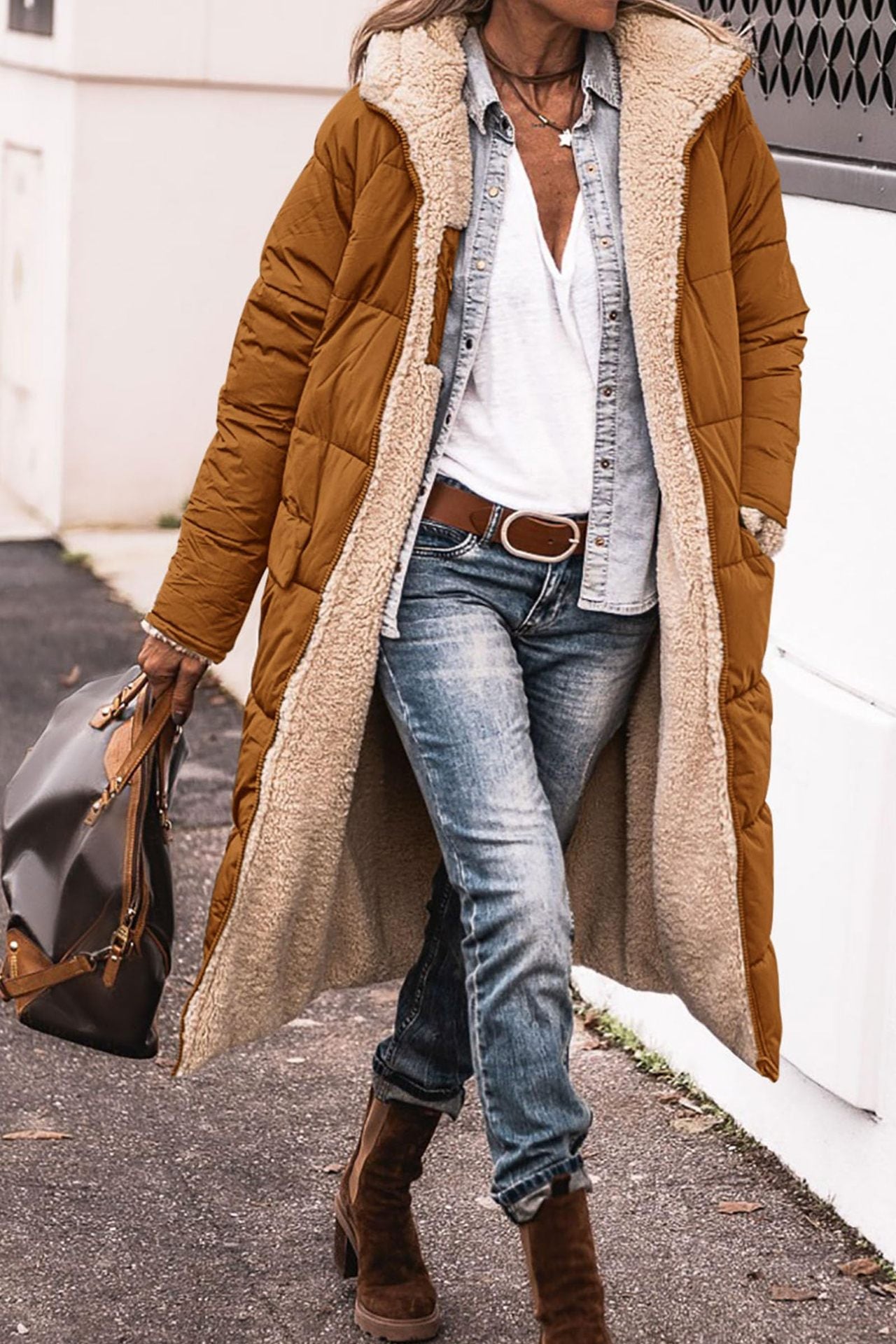 Cotton Long Sleeve Double-sided Wear Slim Coats