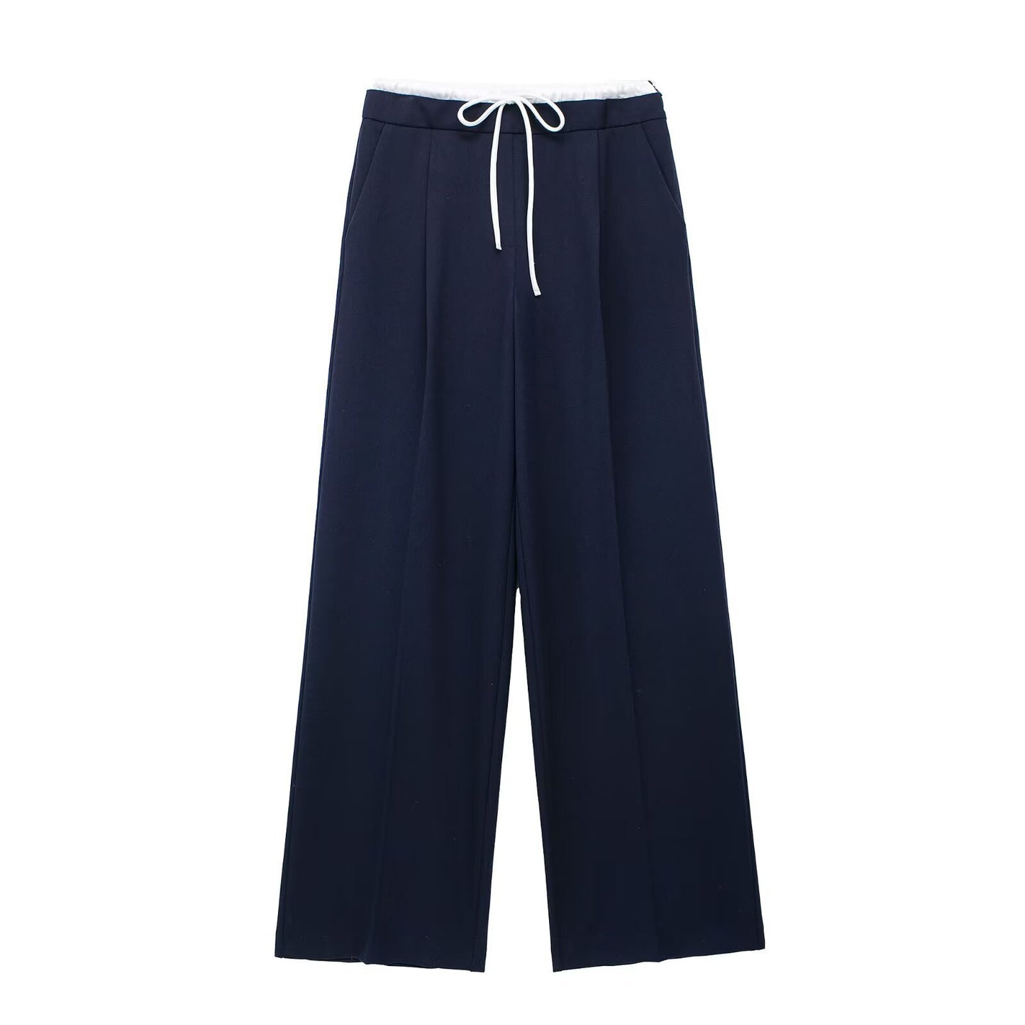 Women's Street Fashion Waist Wide Leg Casual Pants
