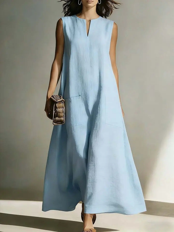 Fashion Slouchy Women's Casual Simple Sleeveless Dress