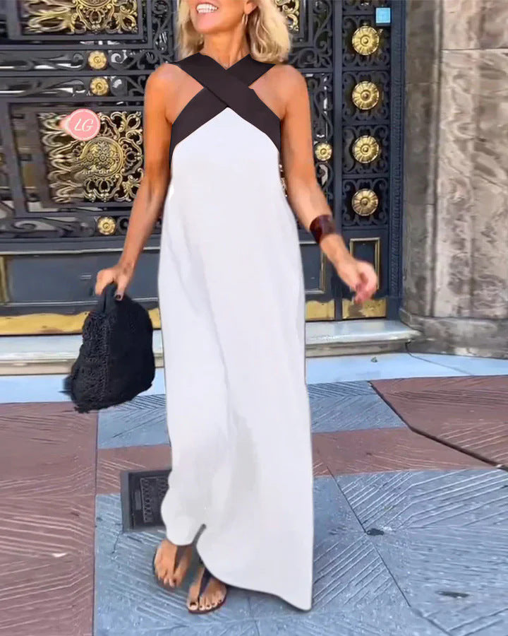 Women's Summer Long Cross Sexy Beauty Back Dress